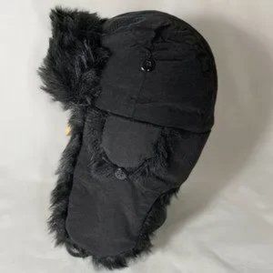 Scala Pronto Trapper Aviator Bomber Black Winter Hat NWOT